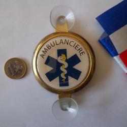 "ambulancière" plaque insigne santé avec ventouses pour véhicule