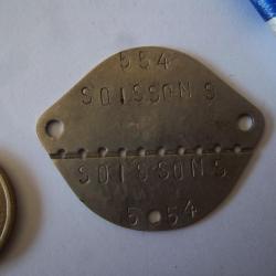 collection militaire plaque soldat Français 1923 Soissons