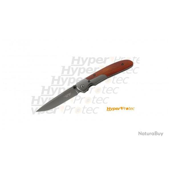 Couteau en bois de pacca avec une lame titanium