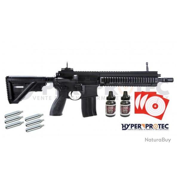 Pack Heckler & koch 416 A5 Sportsline + Bille + Cible + Capsule Co2