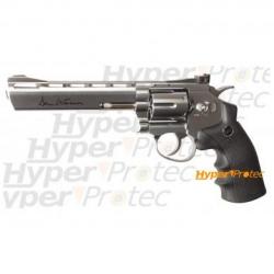 Revolver Dan Wesson chromé 6 pouces - billes acier 4.5 mm