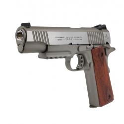 Airsoft - Colt 1911 rail gun chrome et bois CO2 blow back | Cybergun (180530 | 3559961805300)