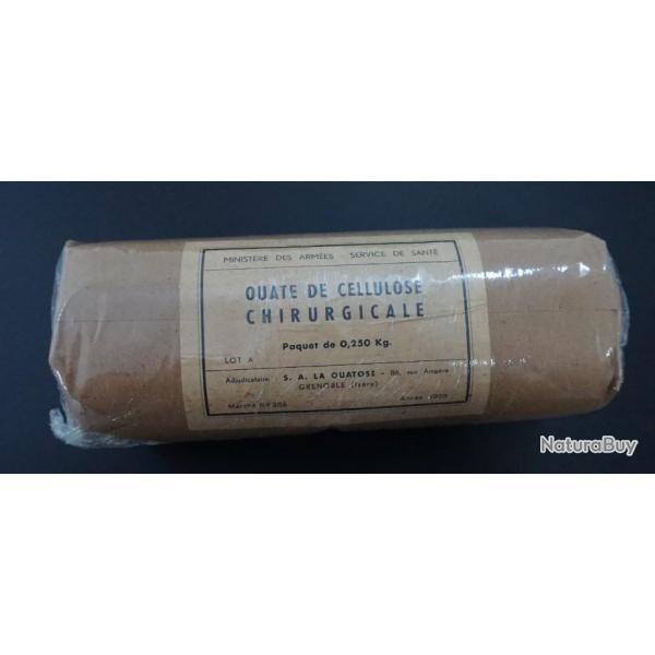 Paquet encore scell de ouate de cellulose chirurgicale de 0.250g de 1959