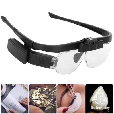 GOO Loupe à main Loupe avec lumière et support Loupe LED portable pour