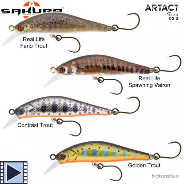 Leurre Sakura Artact Trout 53 S 53mm 6g Real Life Fario Trout