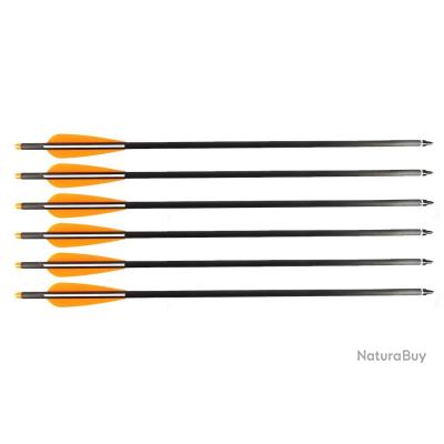 Lot De 20 Flèches Carbone 20″ + 12 Têtes Larges – Chasse/tir à L'arc, Rouge