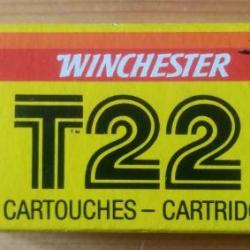 Boîte ancienne 22 LR winchester T22