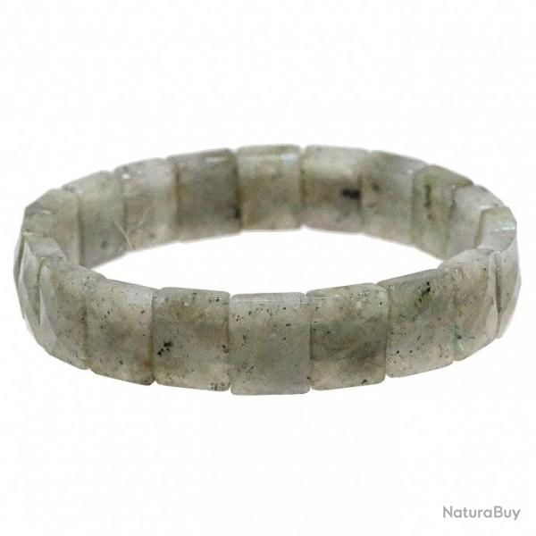 Bracelet perles carres facettes en labradorite