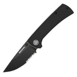 Couteau de poche Eikonic RCK9 noir PVD lame mixte