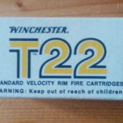 Boîte ancienne 22 LR Winchester T 22