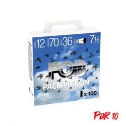 Pack 100 Cartouches FOB Pigeon Cal.12 70 36 g Par 10