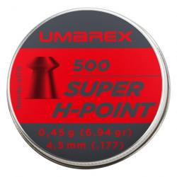 Plomb super H-Point Umarex tete creuse Cal.4.5 mm 0.45G X500