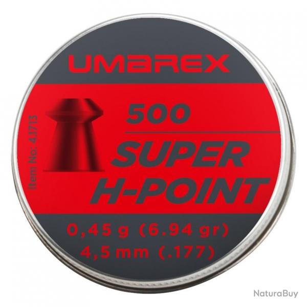 Plomb super H-Point Umarex tete creuse Cal.4.5 mm 0.45G X500