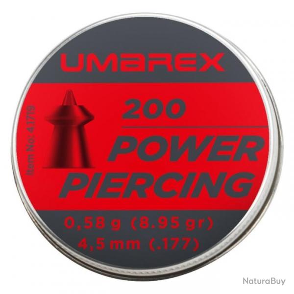 Plomb power piercing Umarex tte pointue cal. 4.5mm 0.58g x200