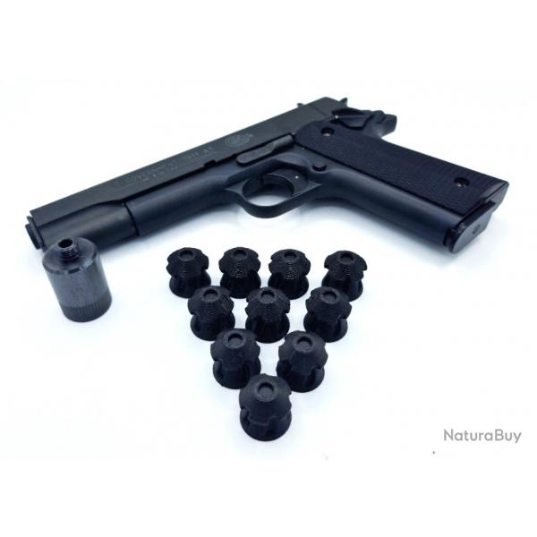 10 Ogives Destructor cal. 8 et 9mm PAK pour embout 18mm