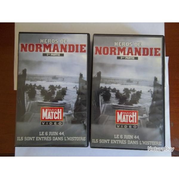 Cassettes "hros de Normandie" 1re et 2 me partie lot de 2