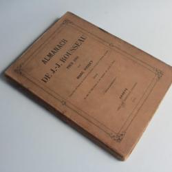 Livre Almanach de J.j Rousseau pour 1861 MARC Viridet