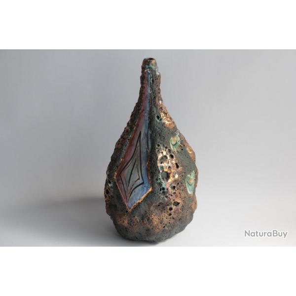 Vase cramique Italo Casini Italie Lava 1950