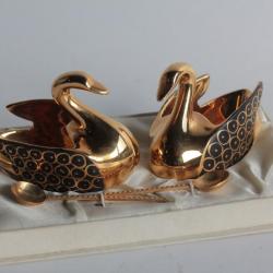 Salerons Cygnes porcelaine Limoges