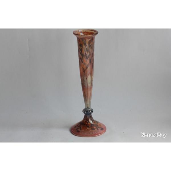 Vase verre Vera Walther Allemagne 1985