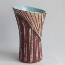 ACCOLAY Vase asymétrique céramique émaillée