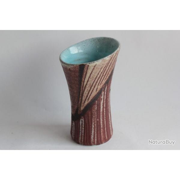 ACCOLAY Vase asymtrique cramique maille