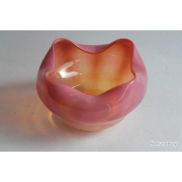 Coupelle verre opalescent rose