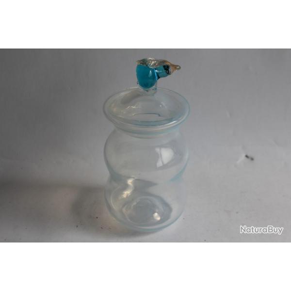 MURANO Bonbonnire verre opalescent Salviati