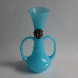 SEVRES Vase opaline bleu