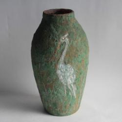 LENCI Vase céramique Oiseau Italie