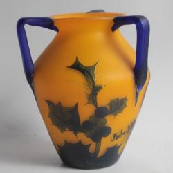 Vase verre Richard Burgsthal Houx Loetz Etling