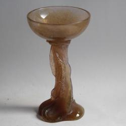 DAUM Coupe sur pied Pâte de verre Ouraline