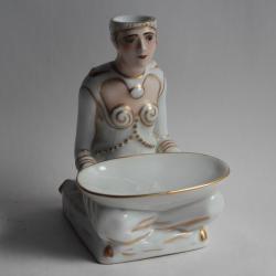 Veilleuse Brûle parfum porcelaine Femme Art déco
