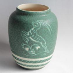 Vase céramique Gazelles Gmundner Keramik Autriche