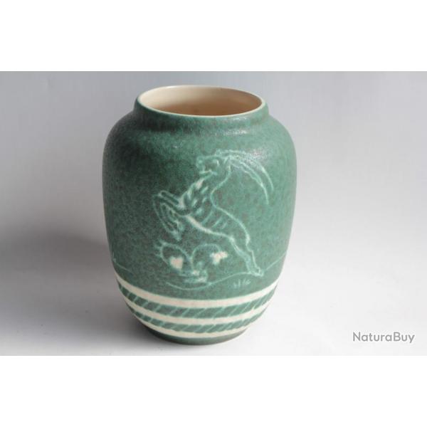 Vase cramique Gazelles Gmundner Keramik Autriche