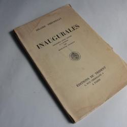 Livre Inaugurales Hilaire Theurillat 1938