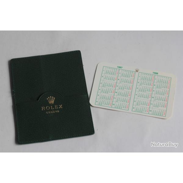 ROLEX Calendrier 1987 - 1988 + Porte-cartes