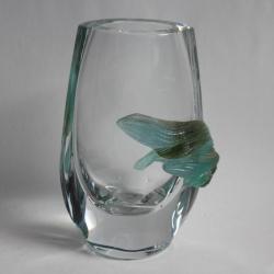 DAUM France Vase cristal et pâte de verre