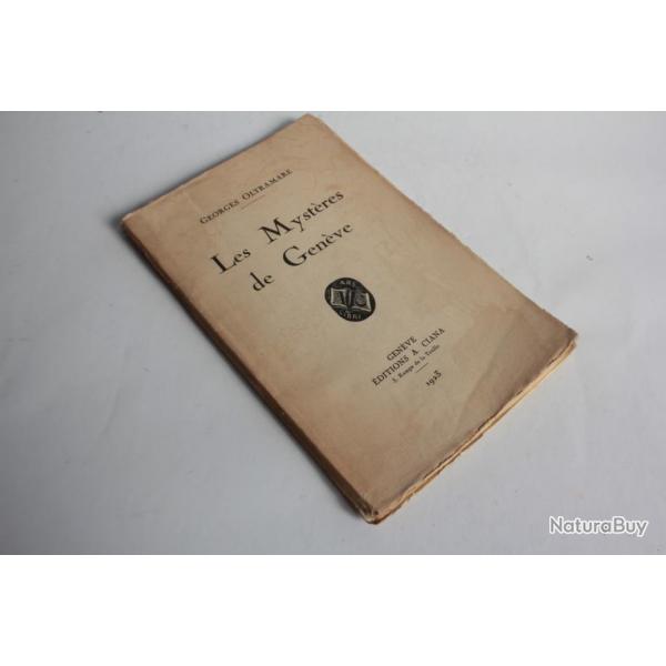 Livre Les Mystres de Genve Georges Oltramare 1923