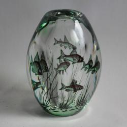 ORREFORS Sweden Vase Poissons Edward Hald