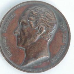 Médaille Léopold I Belgique Exposition agriculture 1864