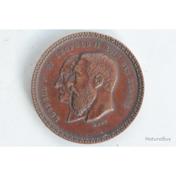 Mdaille Lopold I et II Belgique Anniversaire de l'indpendance