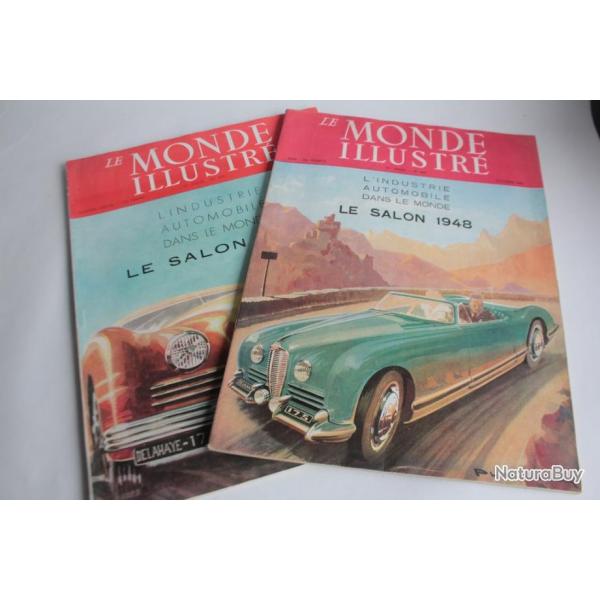 Livre Le monde illustr n4431 et n4481 salon de l'automobile 1947-1948