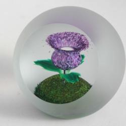 Presse-papier Sulfure Fleur Scottish Border Art Glass 2006