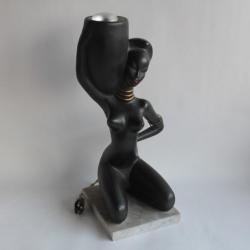 Lampe de table céramique Femme Africaine 1950