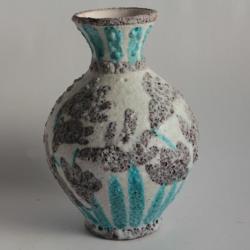 Vase céramique La Vietrese Italie glaçure volcanique