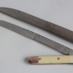 Couteau à la d'Estaing Or mécanisme secret Granjon St Vallier XVIIIe siècle