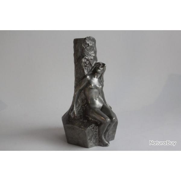 Charles KORSCHANN Vase Femme nue Art nouveau