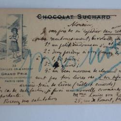 CPA Suisse Entier Postal Publicité chocolat Suchard