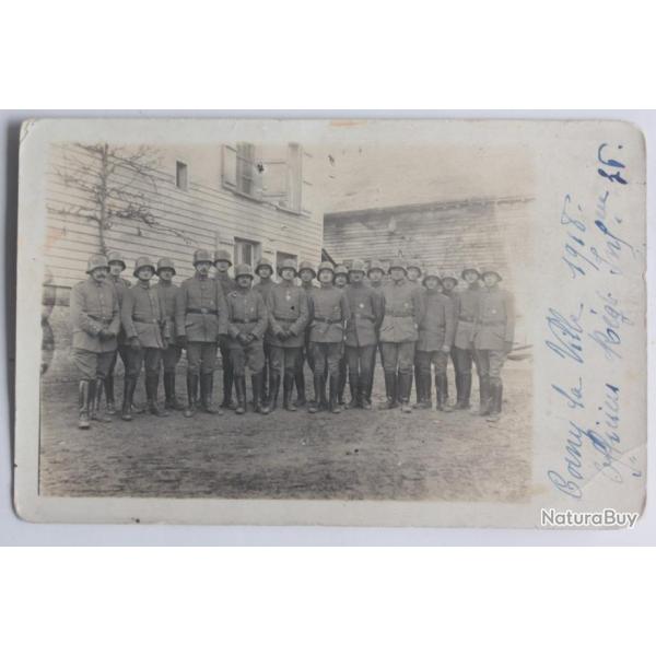 Carte Photo Corny la Ville 1918 Officiers Rgiment d'infanterie 36